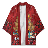 Funny Kiwi Bird Xmas Tree Kimono New Zealand Tribal Christmas Spirit - Polynesian Pride