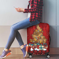 Funny Kiwi Bird Xmas Tree Luggage Cover New Zealand Tribal Christmas Spirit - Polynesian Pride