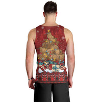 Funny Kiwi Bird Xmas Tree Men Tank Top New Zealand Tribal Christmas Spirit - Polynesian Pride