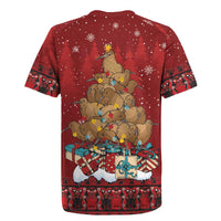 Funny Kiwi Bird Xmas Tree Rugby Jersey New Zealand Tribal Christmas Spirit - Polynesian Pride