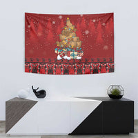 Funny Kiwi Bird Xmas Tree Tapestry New Zealand Tribal Christmas Spirit - Polynesian Pride
