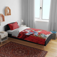 Funny Santa Riding Shark Bedding Set Polynesian Tribal Christmas Spirit LT9 - Polynesian Pride