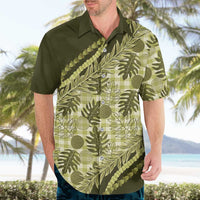 Hawaii Breadfruit Palaka Hawaiian Shirt Omaomao Maile Lei - Polynesian Pride
