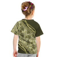 Hawaii Breadfruit Palaka Kid T Shirt Omaomao Maile Lei - Polynesian Pride