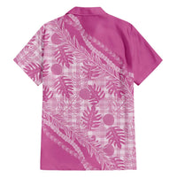 Hawaii Breadfruit Palaka Family Matching Off The Shoulder Long Sleeve Dress and Hawaiian Shirt Omaomao Ulaula Maile Lei - Polynesian Pride