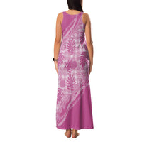 Hawaii Breadfruit Palaka Family Matching Tank Maxi Dress and Hawaiian Shirt Omaomao Ulaula Maile Lei - Polynesian Pride