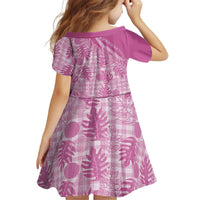 Hawaii Breadfruit Palaka Kid Short Sleeve Dress Omaomao Ulaula Maile Lei LT9 - Polynesian Pride
