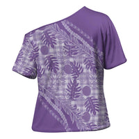 Hawaii Breadfruit Palaka Cross Shoulder Shirt Poni Maile Lei - Polynesian Pride