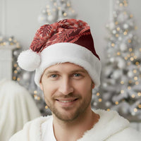 Hawaii Breadfruit Palaka Christmas Santa Hat Ulaula Maile Lei - Polynesian Pride