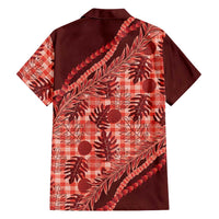 Hawaii Breadfruit Palaka Family Matching Puletasi and Hawaiian Shirt Ulaula Maile Lei LT9 - Polynesian Pride