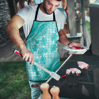 Hawaii Breadfruit Palaka Apron Polu Opal Maile Lei - Polynesian Pride