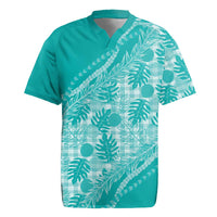 Hawaii Breadfruit Palaka Rugby Jersey Polu Opal Maile Lei - Polynesian Pride
