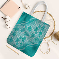 Hawaii Breadfruit Palaka Tote Bag Polu Opal Maile Lei - Polynesian Pride