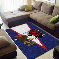 American Samoa Heart Tribal Personalized Area Rug Polynesian Patterns