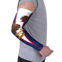 American Samoa Heart Tribal Personalized Arm Sleeves Polynesian Patterns
