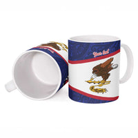American Samoa Heart Tribal Personalized Ceramic Mug Polynesian Patterns