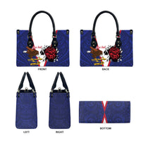 American Samoa Heart Tribal Personalized Leather Bag Polynesian Patterns