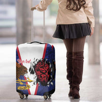 American Samoa Heart Tribal Personalized Luggage Cover Polynesian Patterns