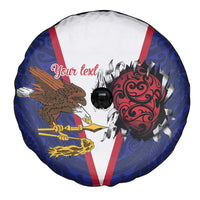 American Samoa Heart Tribal Personalized Spare Tire Cover Polynesian Patterns