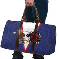 American Samoa Heart Tribal Personalized Travel Bag Polynesian Patterns