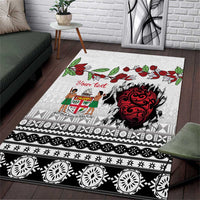 Fiji Heart Tribal Personalised Area Rug Polynesian Patterns