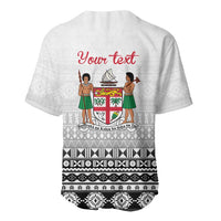 Fiji Heart Tribal Personalised Baseball Jersey Polynesian Patterns
