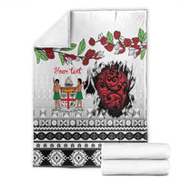 Fiji Heart Tribal Personalised Blanket Polynesian Patterns
