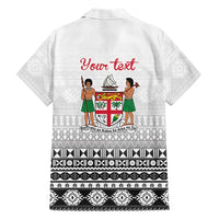 Fiji Heart Tribal Personalised Family Matching Off Shoulder Maxi Dress and Hawaiian Shirt Polynesian Patterns