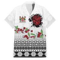 Fiji Heart Tribal Personalised Family Matching Off Shoulder Short Dress and Hawaiian Shirt Polynesian Patterns