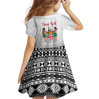 Fiji Heart Tribal Personalised Family Matching Short Sleeve Bodycon Dress and Hawaiian Shirt Polynesian Patterns