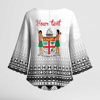 Fiji Heart Tribal Personalised Kimono Sleeve Blouse Polynesian Patterns