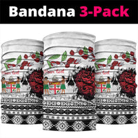 Fiji Heart Tribal Personalised Neck Gaiter Polynesian Patterns