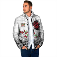 Fiji Heart Tribal Personalised Padded Jacket Polynesian Patterns