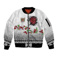 Fiji Heart Tribal Personalised Sleeve Zip Bomber Jacket Polynesian Patterns