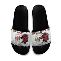 Fiji Heart Tribal Personalised Slide Sandals Polynesian Patterns