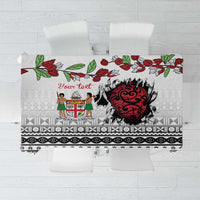 Fiji Heart Tribal Personalised Tablecloth Polynesian Patterns