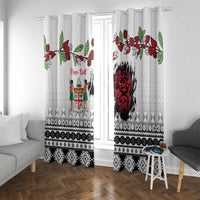 Fiji Heart Tribal Personalised Window Curtain Polynesian Patterns