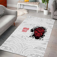 New Zealand Maori Heart Tribal Personalised Area Rug Polynesian Patterns LT9 - Polynesian Pride