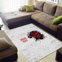New Zealand Maori Heart Tribal Personalised Area Rug Polynesian Patterns LT9 - Polynesian Pride