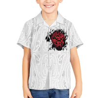 New Zealand Maori Heart Tribal Personalised Family Matching Off The Shoulder Long Sleeve Dress and Hawaiian Shirt Polynesian Patterns