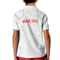 New Zealand Maori Heart Tribal Personalised Kid Polo Shirt Polynesian Patterns