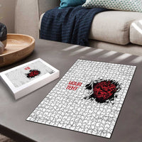 New Zealand Maori Heart Tribal Personalised Puzzle Polynesian Patterns