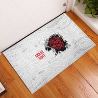 New Zealand Maori Heart Tribal Personalised Rubber Doormat Polynesian Patterns LT9 - Polynesian Pride