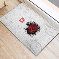 New Zealand Maori Heart Tribal Personalised Rubber Doormat Polynesian Patterns LT9 - Polynesian Pride