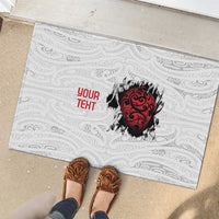 New Zealand Maori Heart Tribal Personalised Rubber Doormat Polynesian Patterns LT9 - Polynesian Pride