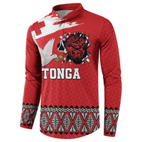 Tonga Heart Tribal Personalised Button Sweatshirt Polynesian Patterns
