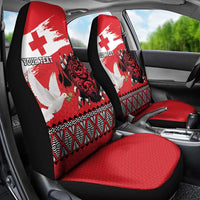Tonga Heart Tribal Personalised Car Seat Cover Polynesian Patterns