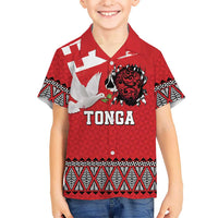 Tonga Heart Tribal Personalised Family Matching Off The Shoulder Long Sleeve Dress and Hawaiian Shirt Polynesian Patterns