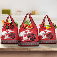 Tonga Heart Tribal Personalised Grocery Bag Polynesian Patterns