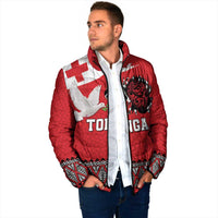Tonga Heart Tribal Personalised Padded Jacket Polynesian Patterns